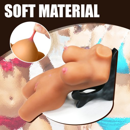 Brown Sex Doll Masturbator with Big Boobs Realistic Vagina for Handheld Use