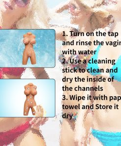 Brown Sex Doll Masturbator with Big Boobs Realistic Vagina for Handheld Use
