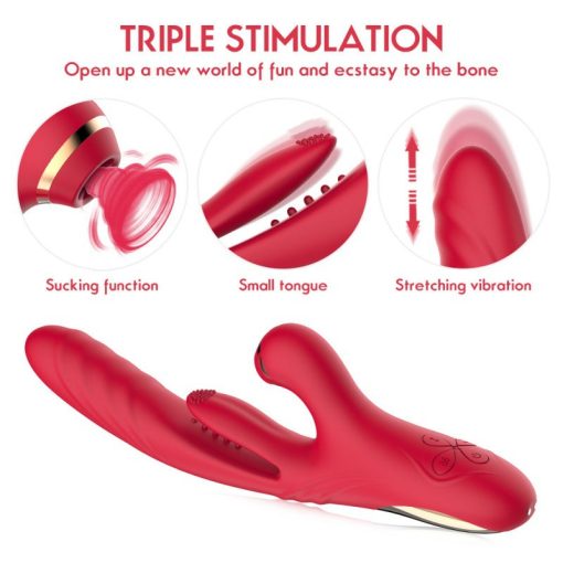 Daphne Sucking Tongue Licking Telescopic Vibrator