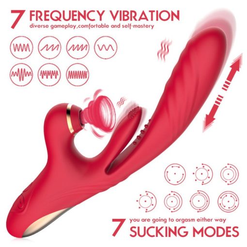 Daphne Sucking Tongue Licking Telescopic Vibrator
