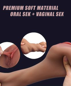 2-in-1 Pocket Pussy Male Masturbators With Lifelike Face