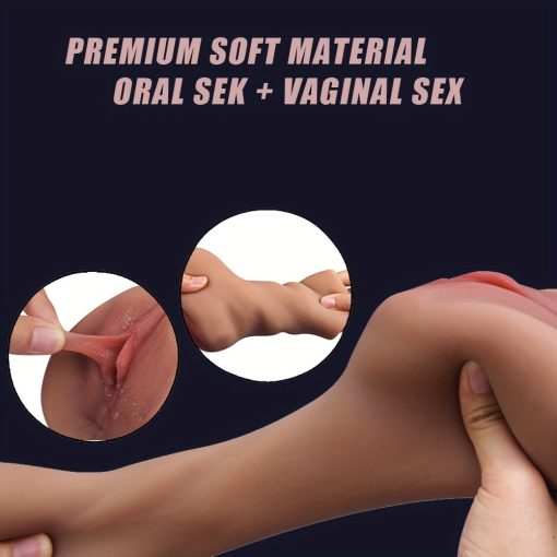 2-in-1 Pocket Pussy Male Masturbators With Lifelike Face