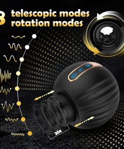 3 in 1 Telescopic Rotating Voice Masturbation Cup