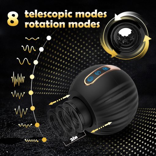 3 in 1 Telescopic Rotating Voice Masturbation Cup