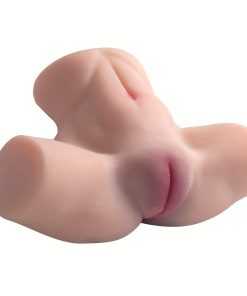Male Masturbator Sex Toy TPE Pussy With Tight Ribbed Vaginal & Anal Canal