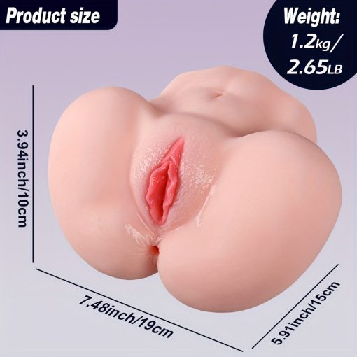 2-in-1 Male Masturbator  Realistic Stroker with 2 Hole for Man Orgasm