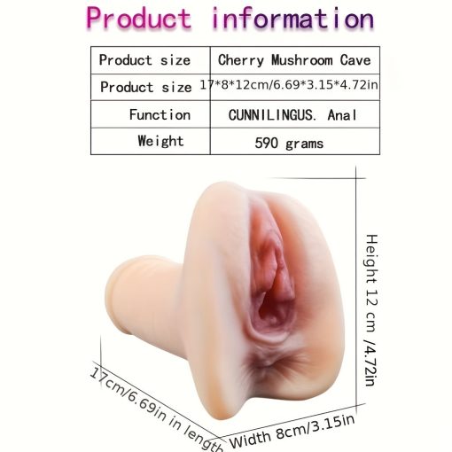 3D Realistic Vagina and Anal Sex Portable Flesh Light Male Stroker Fake Pussy