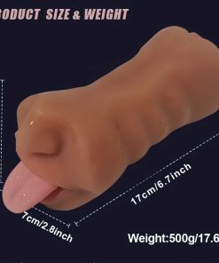 2-in-1 Pocket Pussy Male Masturbators With Lifelike Face