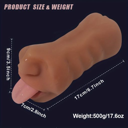 2-in-1 Pocket Pussy Male Masturbators With Lifelike Face