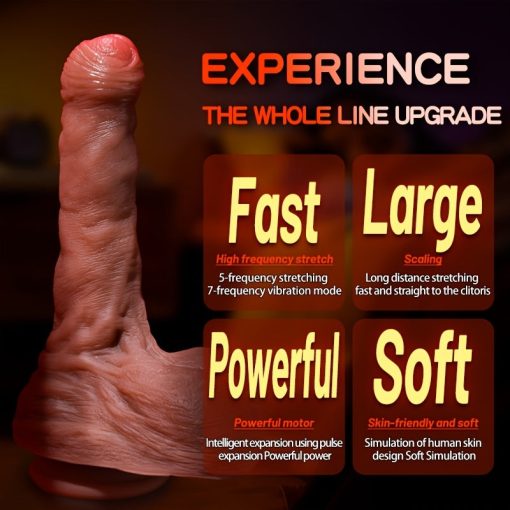 NEW UPGRADE 8.26 Wriggling Thrusting G spot Dildo Vibrator