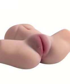 Male Masturbator Sex Toy TPE Pussy With Tight Ribbed Vaginal & Anal Canal
