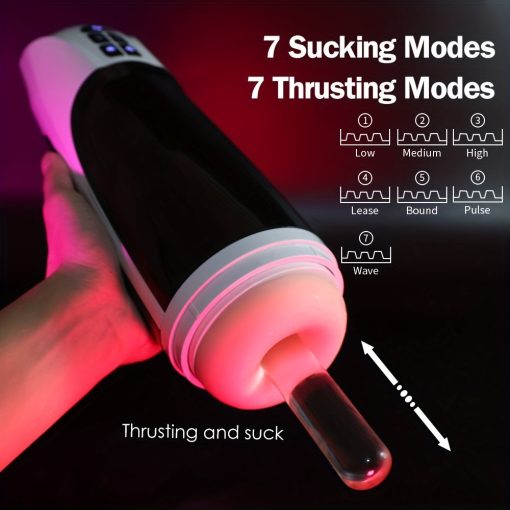 Automatic  Thrusting Sucking Male Masturbator Cup