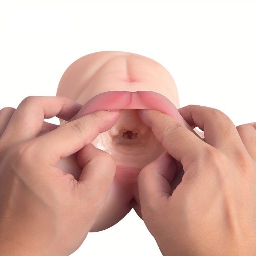 Male Masturbator Sex Toy TPE Pussy With Tight Ribbed Vaginal & Anal Canal