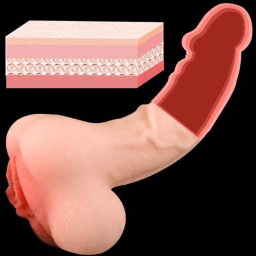 2 in 1 Design Realistic Dildo Pocket Pussy