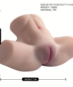 Male Masturbator Sex Toy TPE Pussy With Tight Ribbed Vaginal & Anal Canal