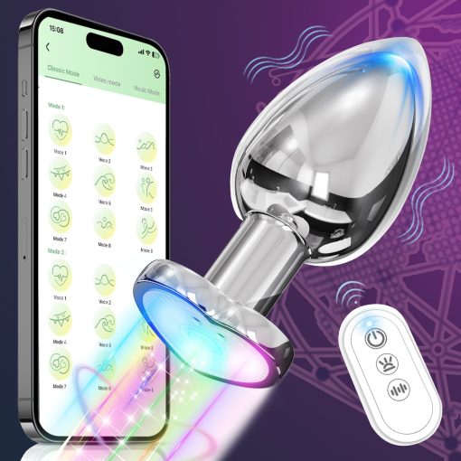 Light Up Anal Vibrator Prostate Stimulor Toys with APP