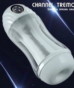 Fully automatic suction. 10-frequency vibration and sound emitting male penis exerciser