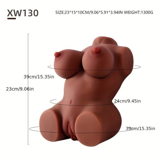 Sex Doll With Moveable Skeleton Male Masturbator With Torso And Big Boobs Pocket Pussy