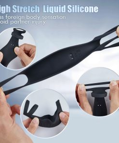 SemenSentry - 9 Vibrating Cock Ring and Penis Sleeve 2 IN 1 Male Vibrator for Couples