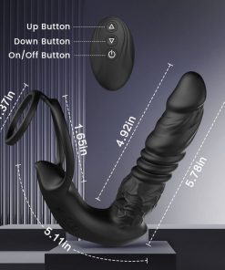 Top Joy Bluetooth Remote Control 9 Thrusting Vibrating Prostate Massager with Penis Ring