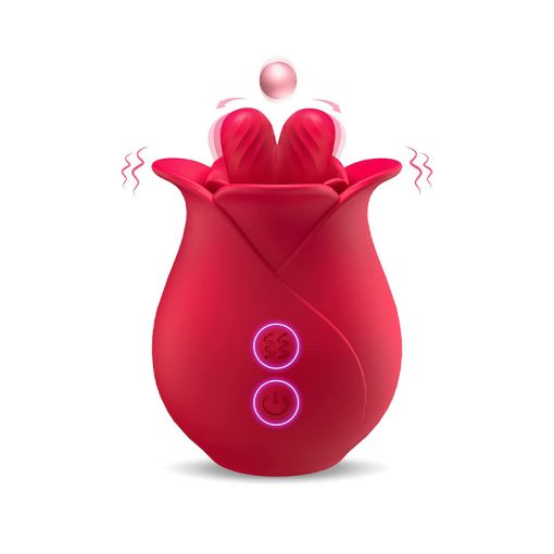 French Rose Licking & Vibrating Stimulator