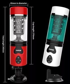 Telescopic Rotating Masturbator with Interactive Voice