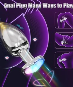 Light Up Anal Vibrator Prostate Stimulor Toys with APP