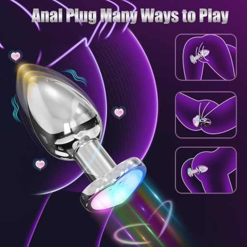 Light Up Anal Vibrator Prostate Stimulor Toys with APP