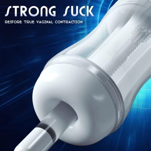 Fully automatic suction. 10-frequency vibration and sound emitting male penis exerciser