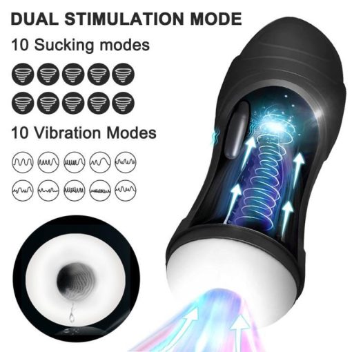 Automatic Vibration Blowjob Sucking Masturbation Cup