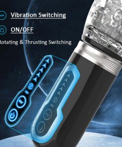 Thrusting Rotating 7 Vibrating Oral Sex Handheld Masturbator