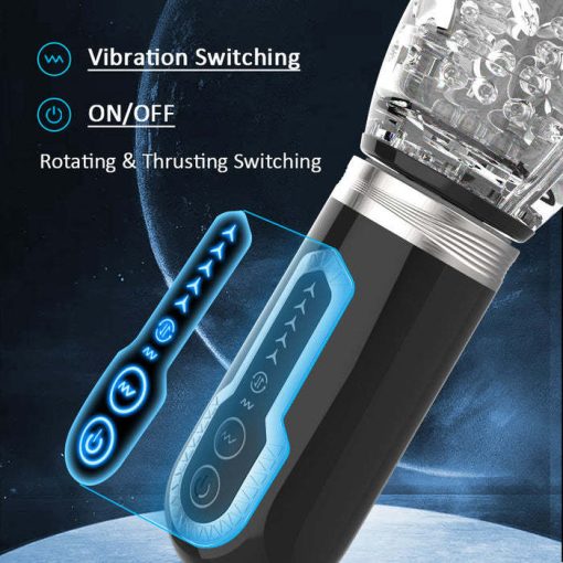 Thrusting Rotating 7 Vibrating Oral Sex Handheld Masturbator
