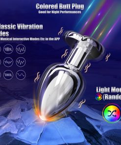 Light Up Anal Vibrator Prostate Stimulor Toys with APP