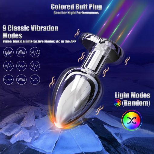 Light Up Anal Vibrator Prostate Stimulor Toys with APP