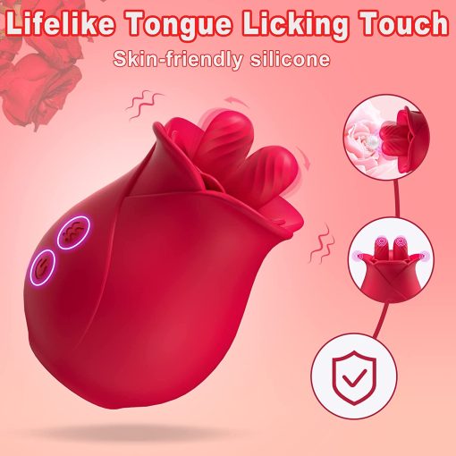 French Rose Licking & Vibrating Stimulator