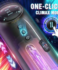 Automatic 4 In 1 Thrusting And Vibrating Lcd Masturbator