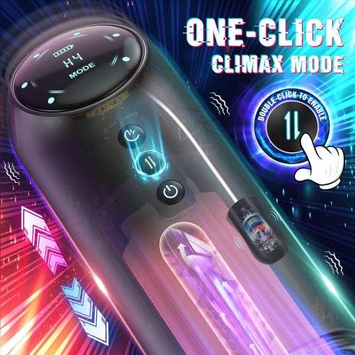 Automatic 4 In 1 Thrusting And Vibrating Lcd Masturbator