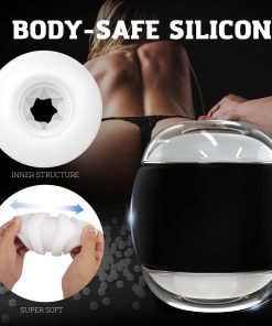 Open-Ended Male Masturbator with Transparent Cover
