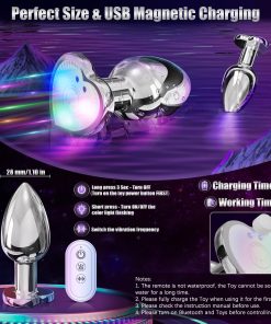 Light Up Anal Vibrator Prostate Stimulor Toys with APP
