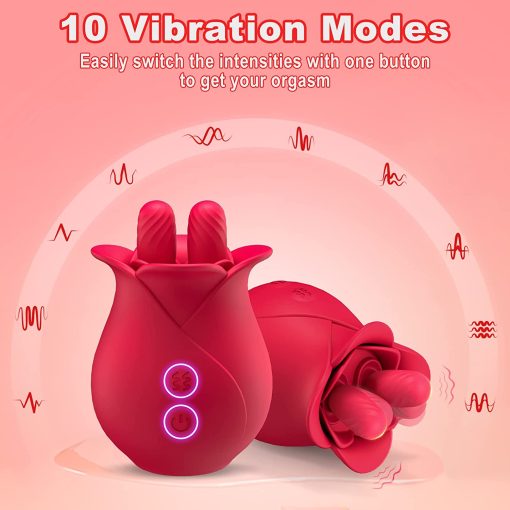 French Rose Licking & Vibrating Stimulator