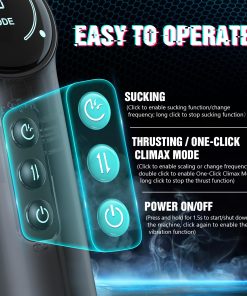 Automatic 4 In 1 Thrusting And Vibrating Lcd Masturbator