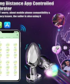 Light Up Anal Vibrator Prostate Stimulor Toys with APP
