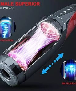 The KING Sucking Heating Telescopic Rotating Male Masturbator