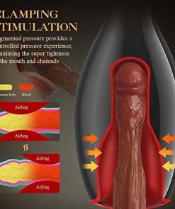 Sucking Vibrating Heating Handjob Cup with Built-in Airbag