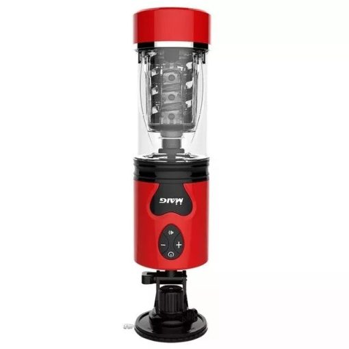 Telescopic Rotating Masturbator with Interactive Voice