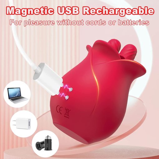 French Rose Licking & Vibrating Stimulator