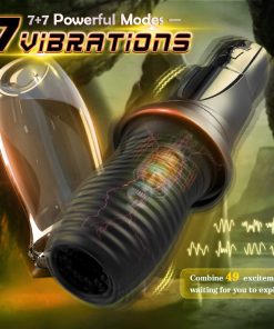 360° Tightly Wrapped 7 Rotations & 7 Vibrations Automatic Male Masturbator