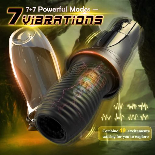 360° Tightly Wrapped 7 Rotations & 7 Vibrations Automatic Male Masturbator