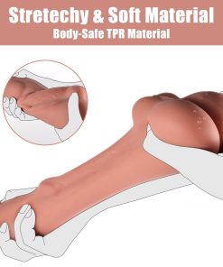 Muscle Body Tight Anal Male Masturbator With Lifelike Dildo