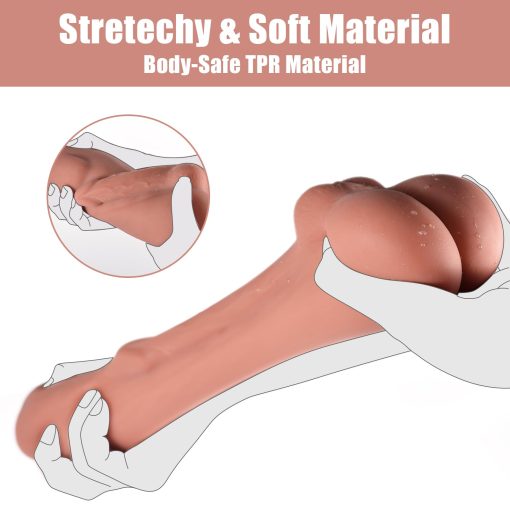 Muscle Body Tight Anal Male Masturbator With Lifelike Dildo